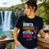 Bonita cansada y con ganas de vino