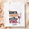 Bonita cansada y con ganas de vino