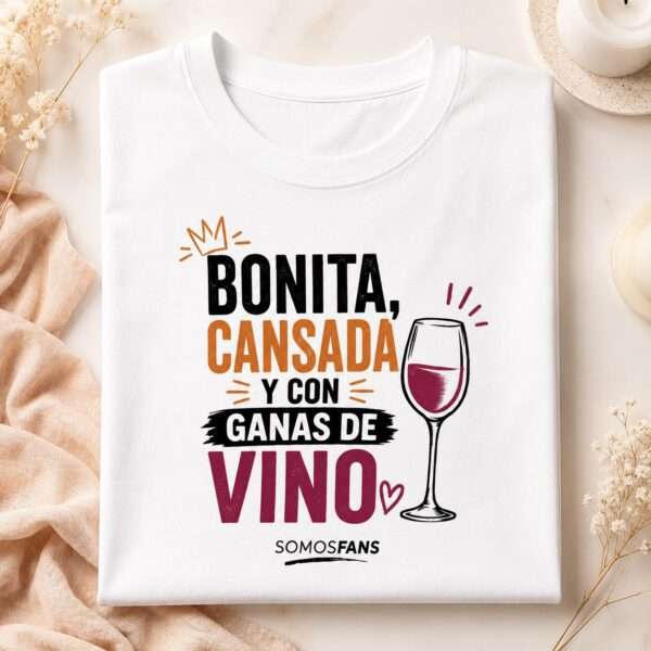 Bonita cansada y con ganas de vino