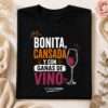 Bonita cansada y con ganas de vino