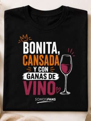 Bonita cansada y con ganas de vino