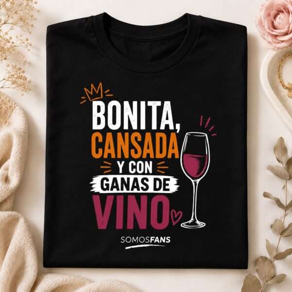 Bonita cansada y con ganas de vino